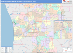 Grand Rapids-Wyoming Metro Area Digital Map Color Cast Style